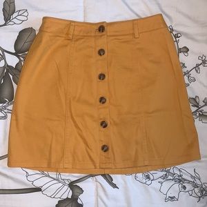Burnt orange button up skirt